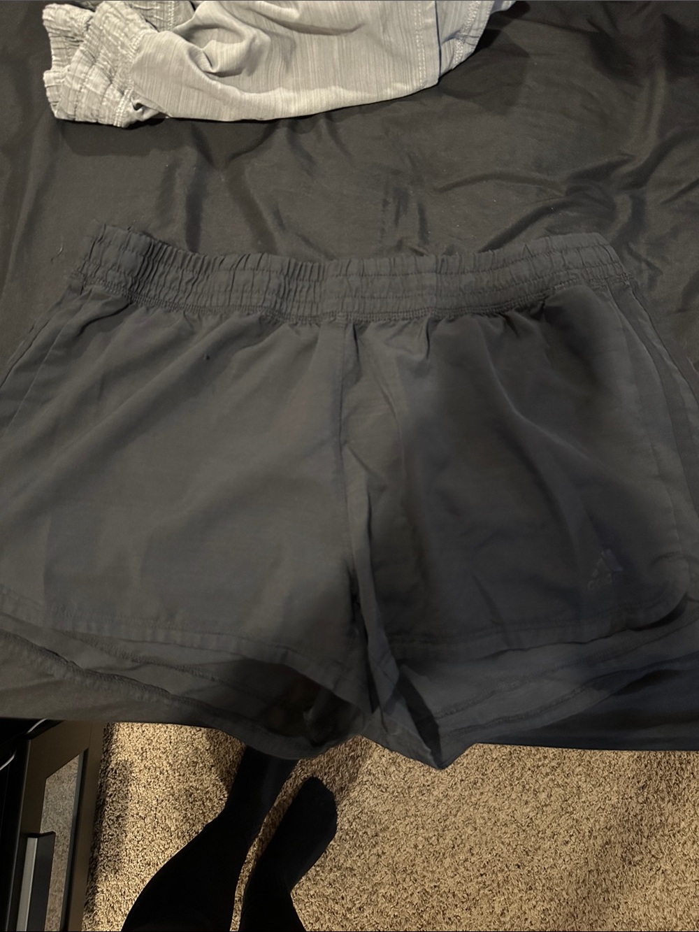 adidas Black Layered Athletic Shorts